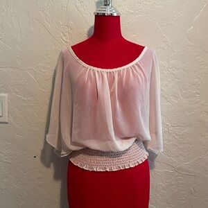 Gypsy Style Shirt Pale Pink, See Through